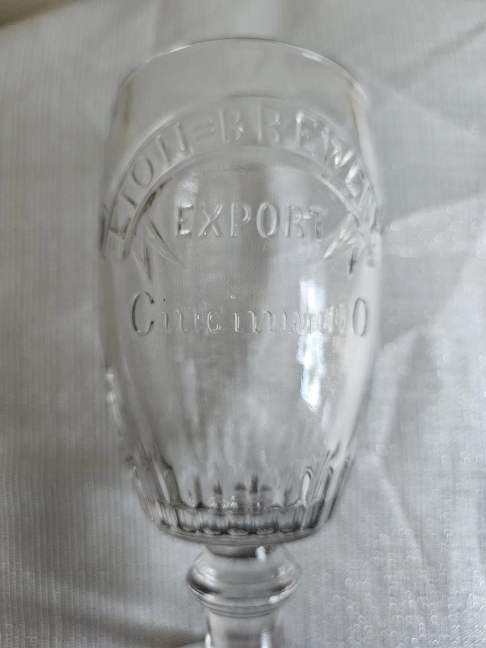 Lion‎ Brewery Pre-Prohibition Beer Glass